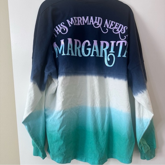 Margaritaville Navy White Mint Green Spirit Jersey Size L - Picture 4 of 6